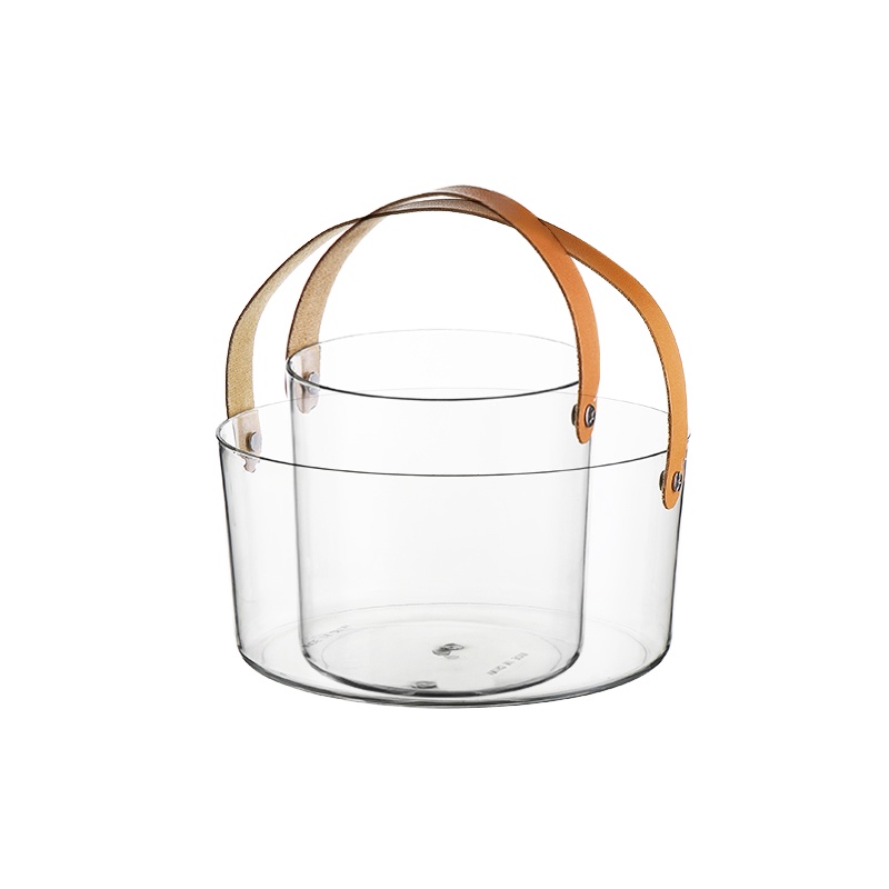 SWEEJAR Xô đựng đồ dùng  chất liệu PET quai xách da đa năng 1.8L/ 3.5L