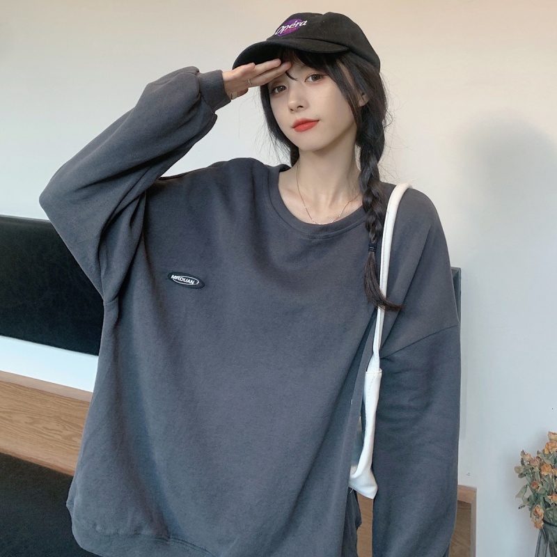 SUXI Áo Sweater Tay Dài Cổ Tròn Thời Trang Mùa Thu Hàn Quốc Cho Nữ