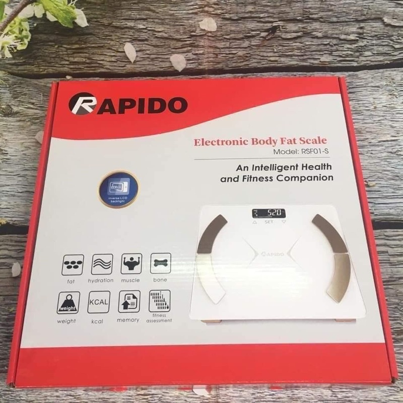 Cân sức khoẻ-điện tử Rapido-Ferroli RSB01-S CÓ BLUETOOTH theo dõi chỉ số sức khỏe