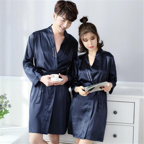 Áo Choàng Tắm Tay Dài Bằng Lụa Thời Trang Xuân Hè Dành Cho Nam Nữ