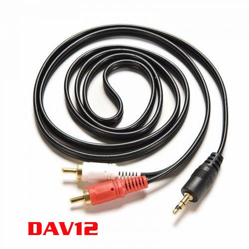 Dây loa av 1 ra 2 rắc 3,5  dùng cho máy tính và điện thoại