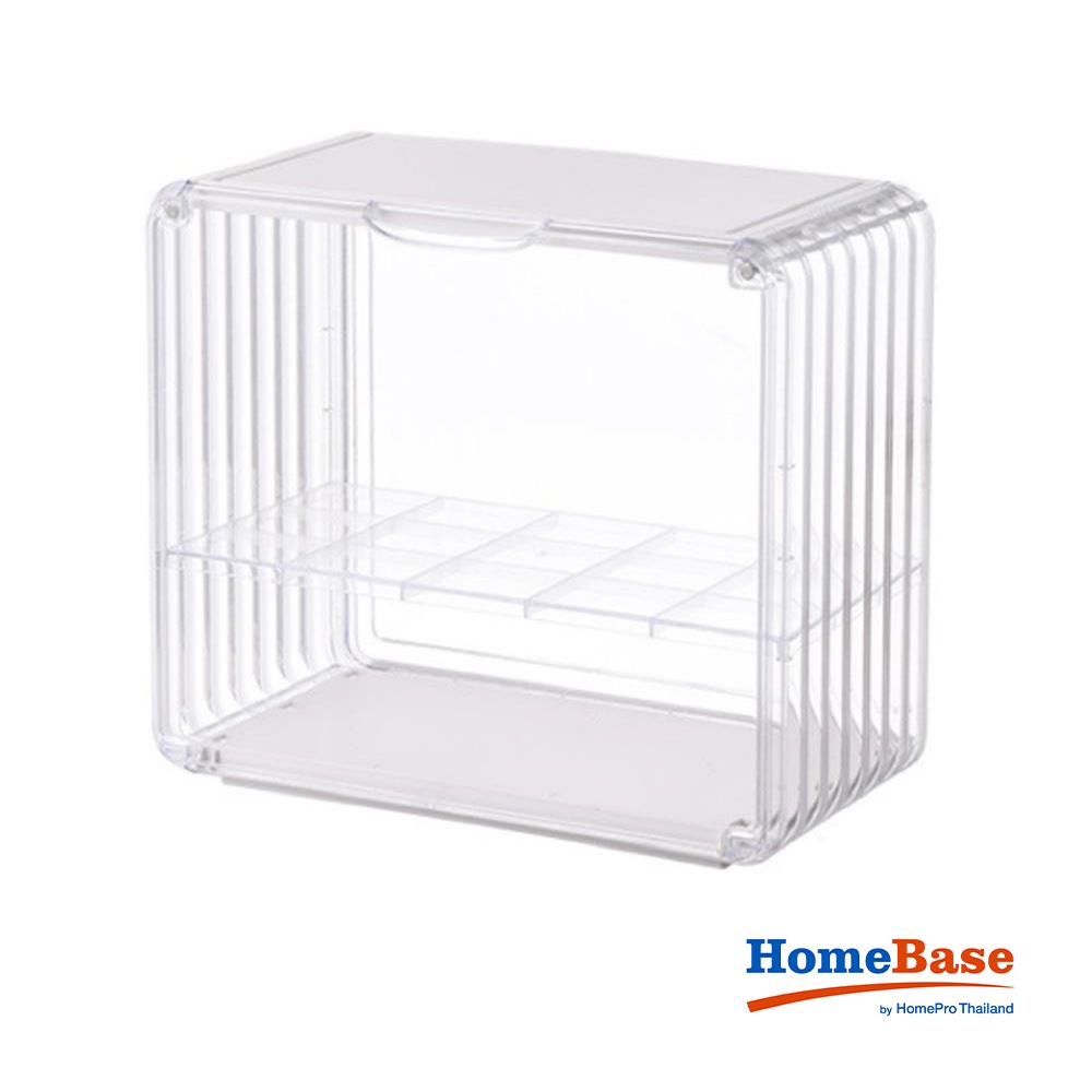 HomeBase STACKO Hộp đựng giỏ xách bằng nhựa W37xH32.5xD20cm màu trắng