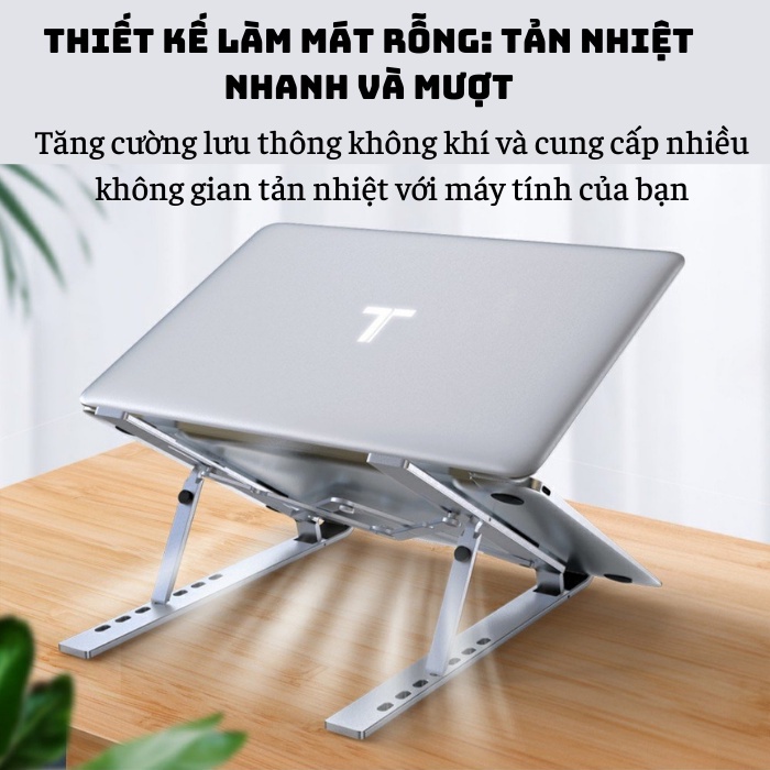 Giá đỡ Laptop Giá Đỡ Tích Hợp Đế Tản Nhiệt Chống Trượt Tiện Lợi Cho Laptop 12 - 15Inch siêu xịn