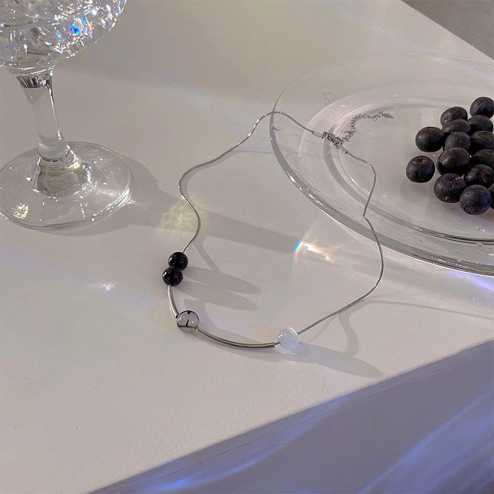 Vòng Cổ Dây Xích Phong Cách Punk Đơn Giản Cho Nữ|Vòng Cổ Choker Thép Titan Đính Hạt Phong Cách Hàn Quốc