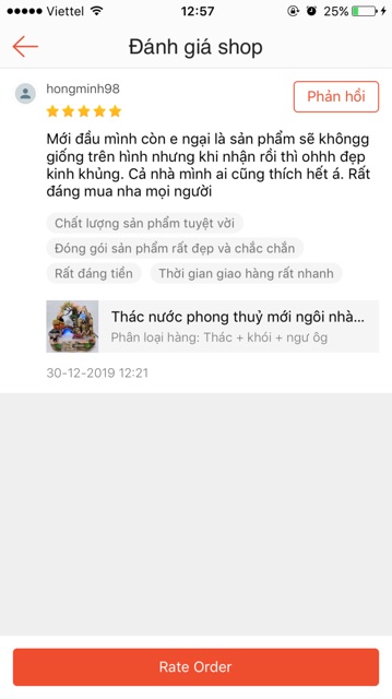 Thác nước phong thuỷ mới ngôi nhà hoa đào
