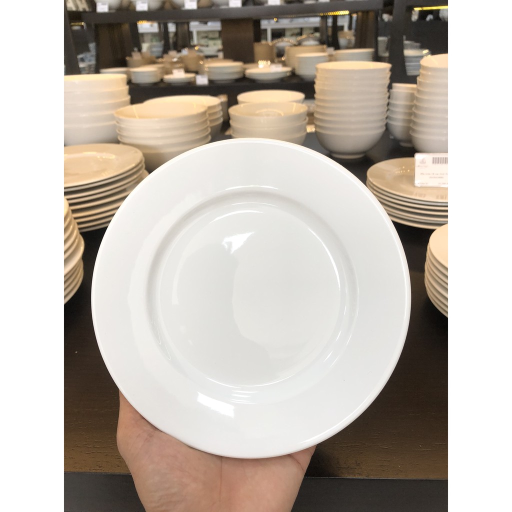 Dĩa tròn 18 cm Jasmine Trắng - Gốm sứ cao cấp Minh Long I