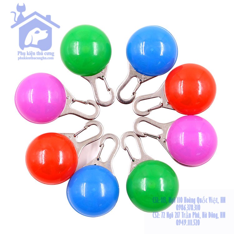 Móc cổ đèn led chống đi lạc ban đêm cho chó mèo - Phụ kiện thú cưng Hà Nội