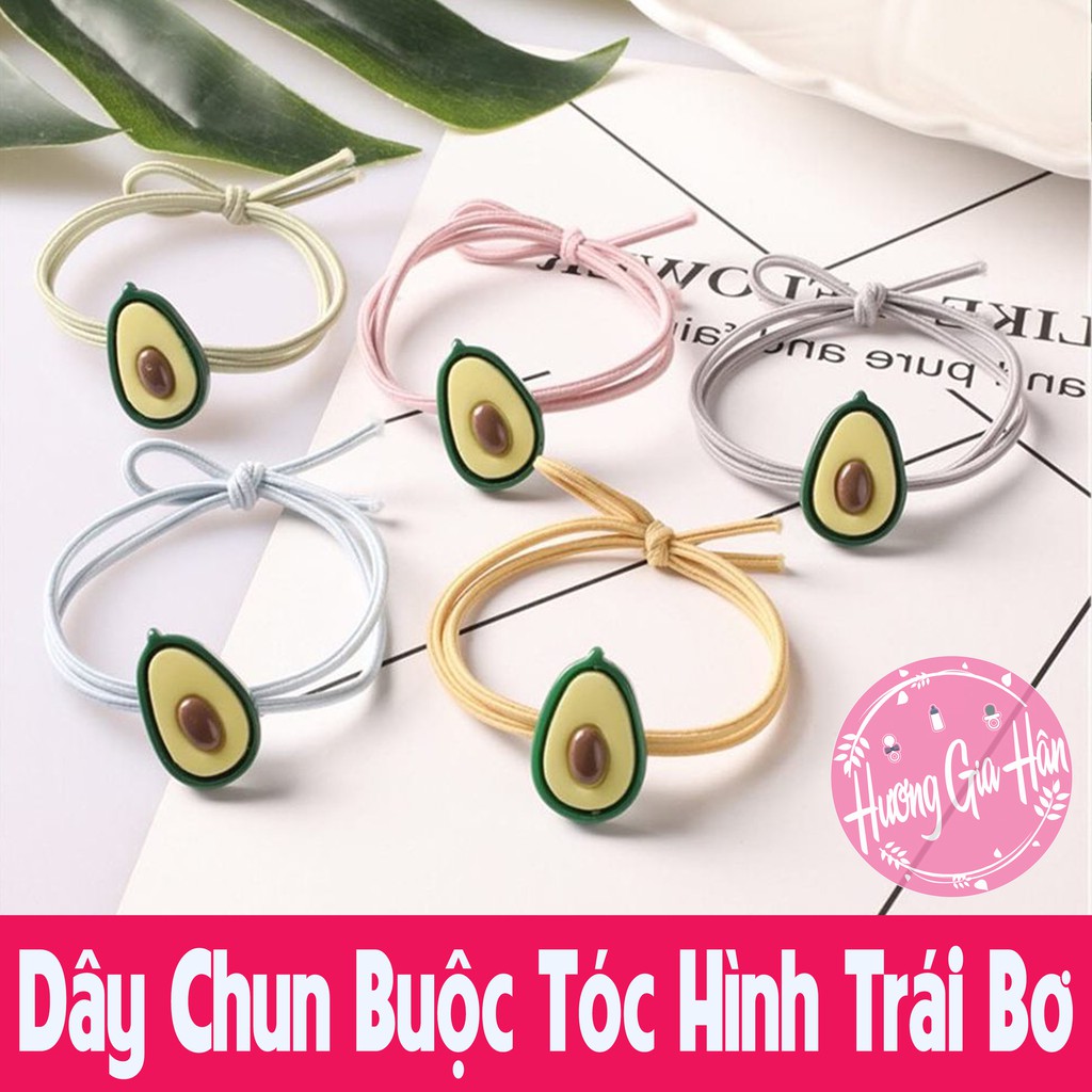 Dây Chun Buộc Tóc Hình Trái Bơ Hàn Quốc Siêu Xinh