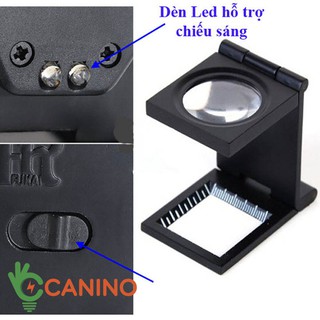 Kính lúp mini 10X Có Thước Đo V1