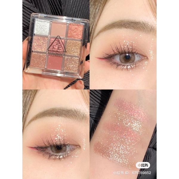 Bảng phấn mắt nhũ 3CE Multi Eye Color Palette Delightful, Short Again cho đôi mắt lung linh