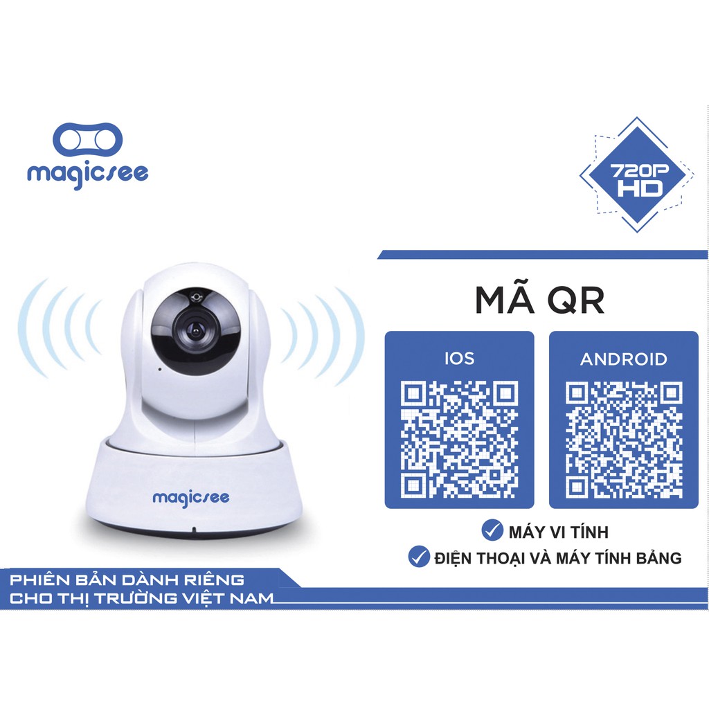 Camera giám sát Wifi Magicsee SA200 – Xoay 360 độ - Full HD1080 - Bảo hành 1 năm | BigBuy360 - bigbuy360.vn