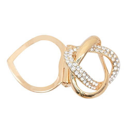 Trâm Cài Khăn Choàng Lụa Đính Đá Pha Lê Mạ Vàng Sáng Bóng