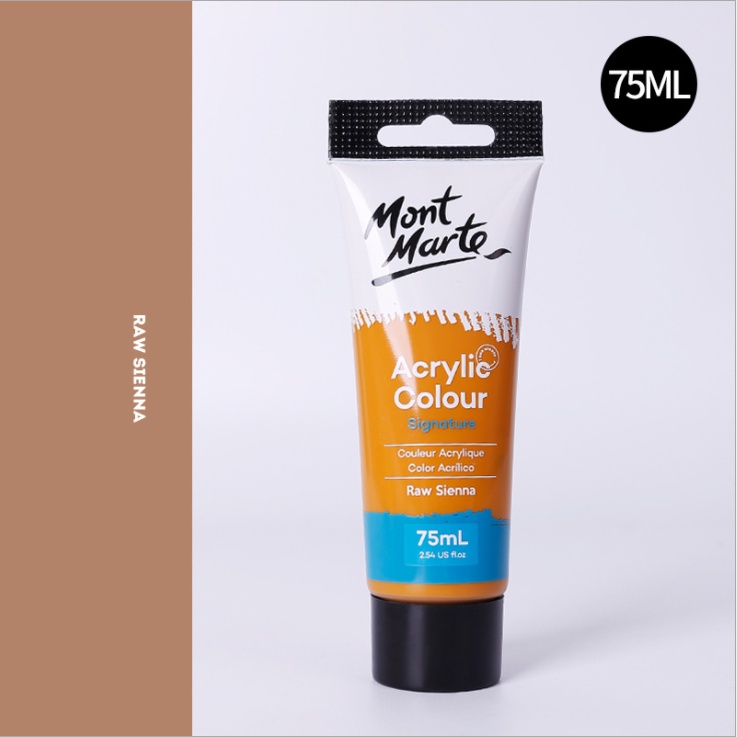 Màu Acrylic Mont Marte 75ml - Raw Sienna - Acrylic Colour Paint Signature 75ml (2.54oz) - MSCH7506