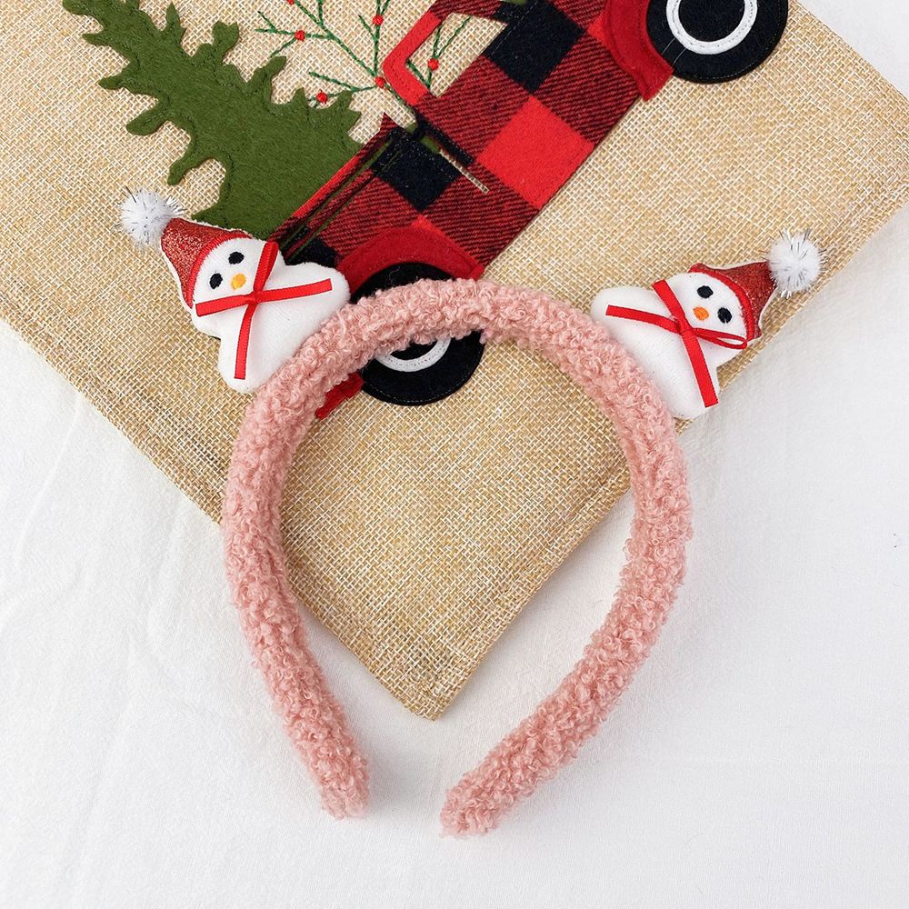 Băng đô cài tóc bằng vải họa tiết ông già noel/ người tuyết/ tuần lộc dễ thương phong cách Hàn Quốc thời trang cho nữ