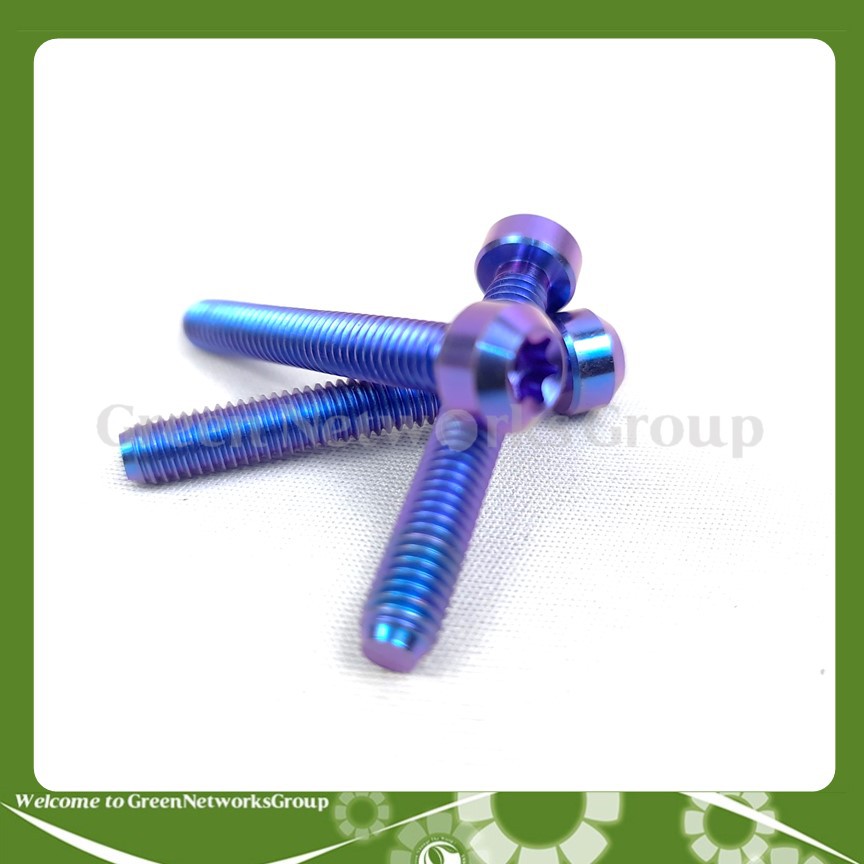 Ốc GR5 6 ly 40 Màu Xanh tím đầu dù bắt gù xe, lốc máy, cùm và nhiều vị trí thông dụng khác Greennetworks ( 1 Con )