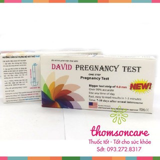 Que thử thai david pregnancy test phát hiện thai sớm - che tên sản phẩm - ảnh sản phẩm 9