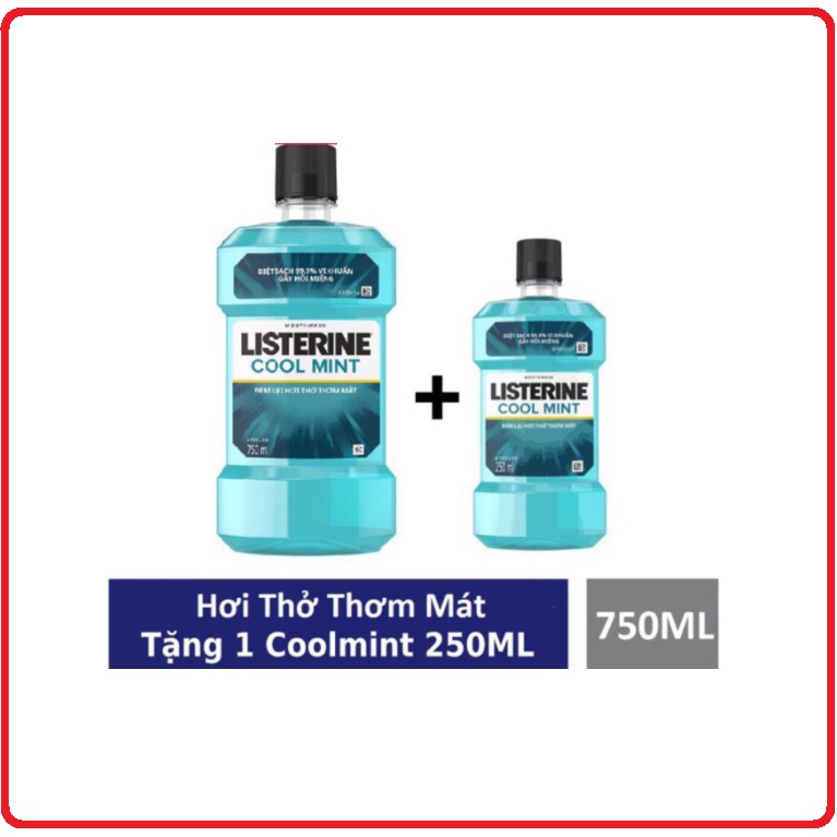 Nước Súc Miệng Diệt Khuẩn Giữ Hơi Thở Thơm Mát LISTERINE COOL MINT