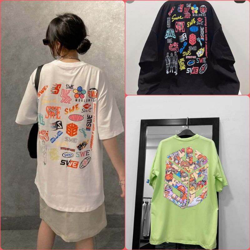 Áo thun IN CWE  áo phông unisex freesize nam nữ
