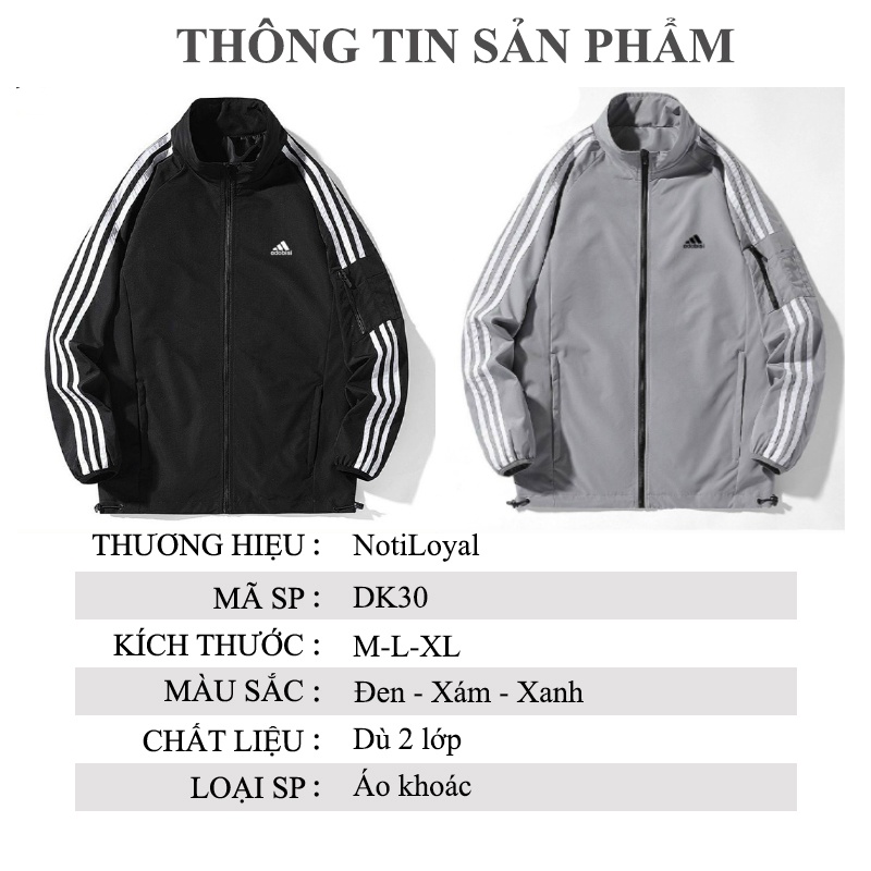 Áo bomber nữ nam vải dù cao cấp nhung tăm tay da DK30 - Notiloyal