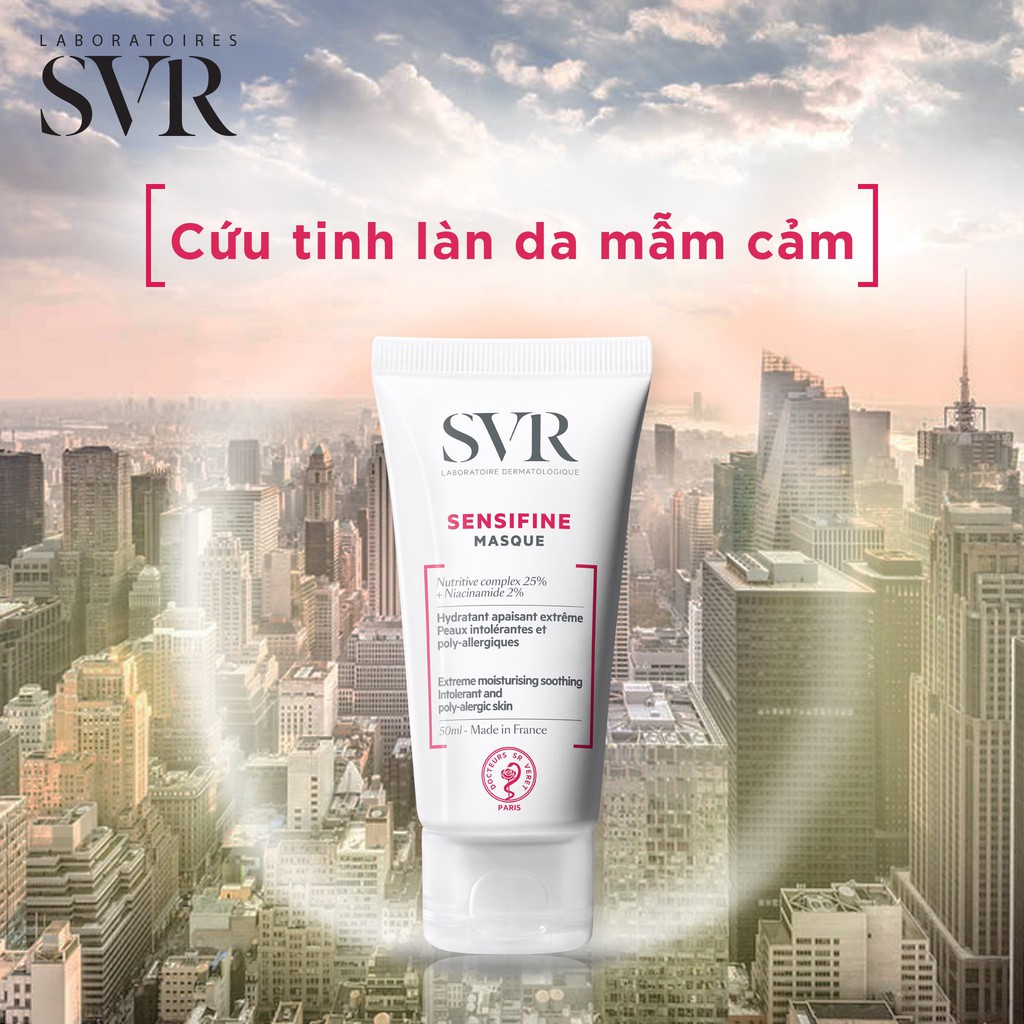 Mặt nạ SVR Sensifine Masque dưỡng ẩm làm dịu da mềm da tức thời cho da khô và da bị kích ứng 50mL