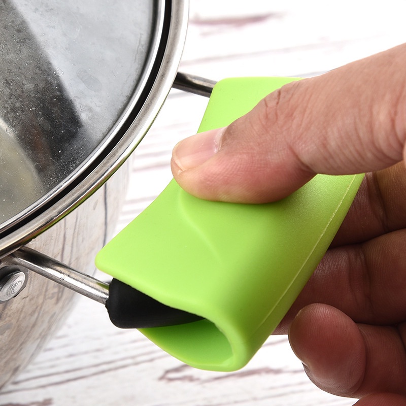 1 Cặp Vỏ Bọc Tay Cầm Tô/Nồi Cách Nhiệt Bằng Silicon Mềm Dày Dặn
