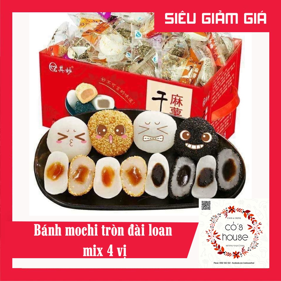 Bánh Mochi Tròn Đài Loan Mix 4 Vị, TONGKHOCOHOUSE