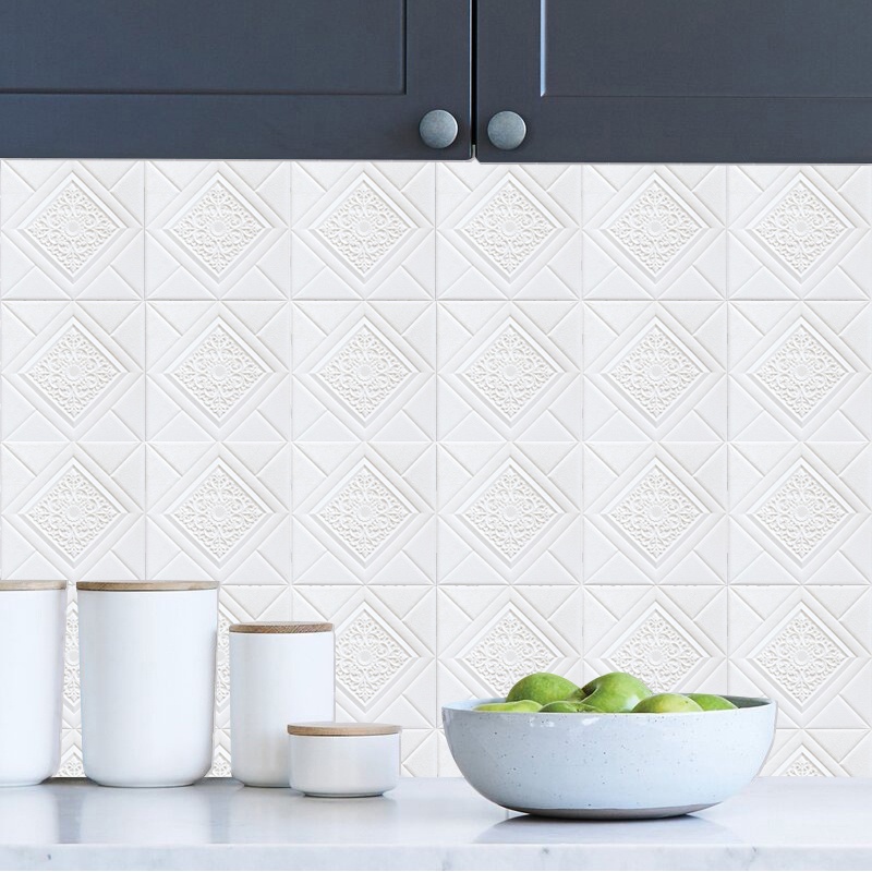 Giấy Dán Tường 3D Tự Dính Bằng PVC Chống Nước Trang Trí Trần Nhà Phòng Khách Phòng Ngủ