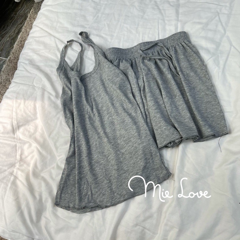 BỘ NGỦ HAI DÂY NỮ COTTON MIE LOVE