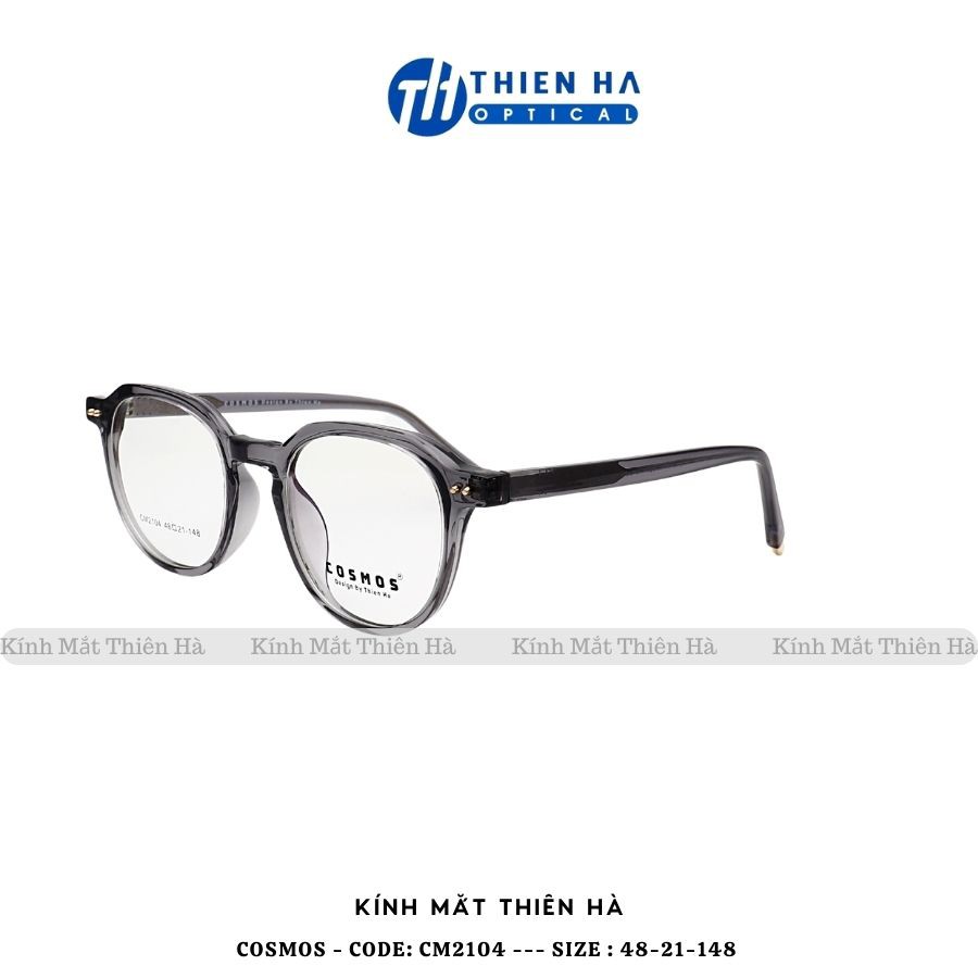 Gọng kính tròn nam nữ Thiên Hà Optical gọng kính nhựa Acetate cốt thép chắc chắn ôm mặt phù hợp độ cận cao COSMOS CM2104