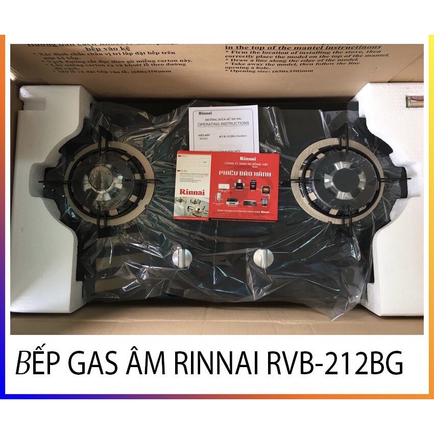 Bếp gas âm Rinnai RVB-212BG -  Có ngắt gas tự động - HÀNG CHÍNH HÃNG