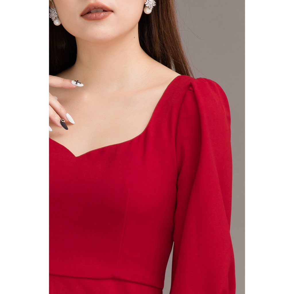 [Mã WABRWA15 giảm 15% đơn 300K] Đầm xòe tay lửng cổ tim DEA0049 | BigBuy360 - bigbuy360.vn