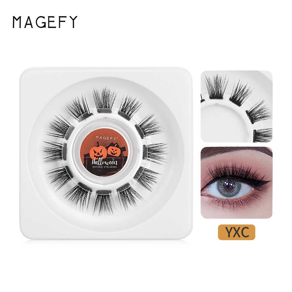 Bộ 12 cặp mi giả 3D MAGEFY bằng lông chồn độc đáo dùng để trang điểm Halloween