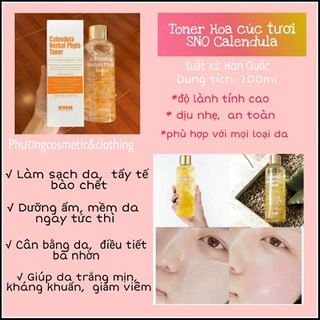 TONER HOA CÚC CALENDULA HERBAL PHYTO SNO