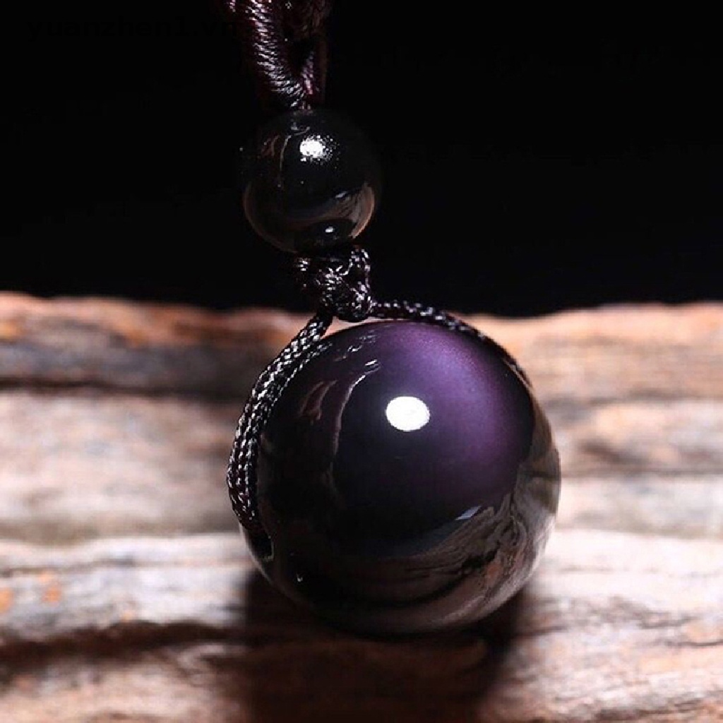 Vòng cổ Mặt Đá Obsidian Tự Nhiên Độc Đáo