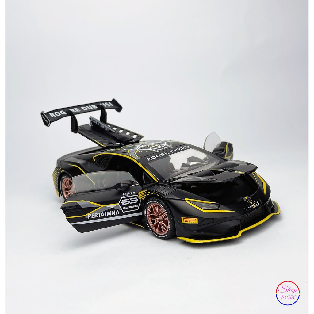 Xe đồ chơi mô hình sắt Lamborghini Huracan Super Evo TẶNG KÈM BIỂN SỐ tỉ lệ 1:32 hãng Chimei
