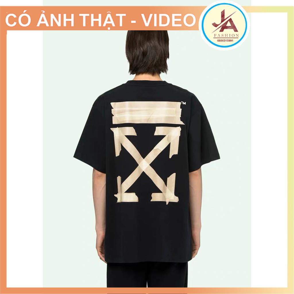 Ảnh thật- Áo thun nam nữ tay lỡ  Off White cao cấp - áo phông unisex form rộng cổ tròn JASHOP