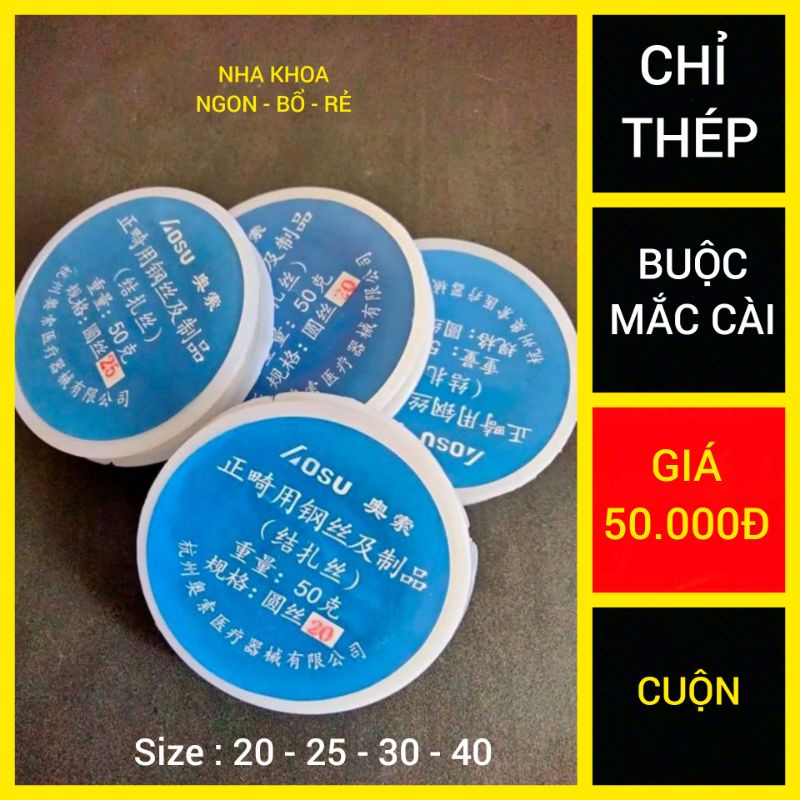 Chỉ thép buộc mắc cài nha khoa thay thế cho chun tại chỗ