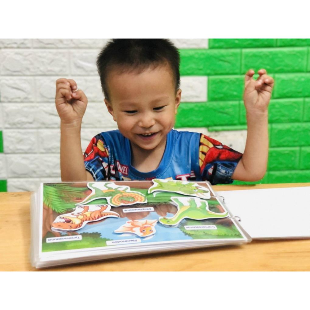 [Thiết Kế Chuẩn Montessori] Học Liệu Bóc Dán Bộ Động Vật 19 Chủ Đề, Học Liệu Thiết Kế Chuẩn Giúp Bé Thông Minh Vượt Trội