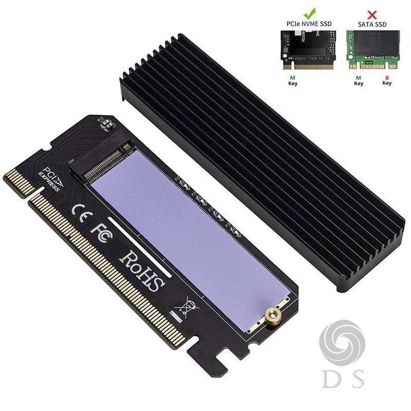 Mạch chuyển PCI-E X16 sang PCI-E NVME SSD có cánh tản nhiệt | BigBuy360 - bigbuy360.vn