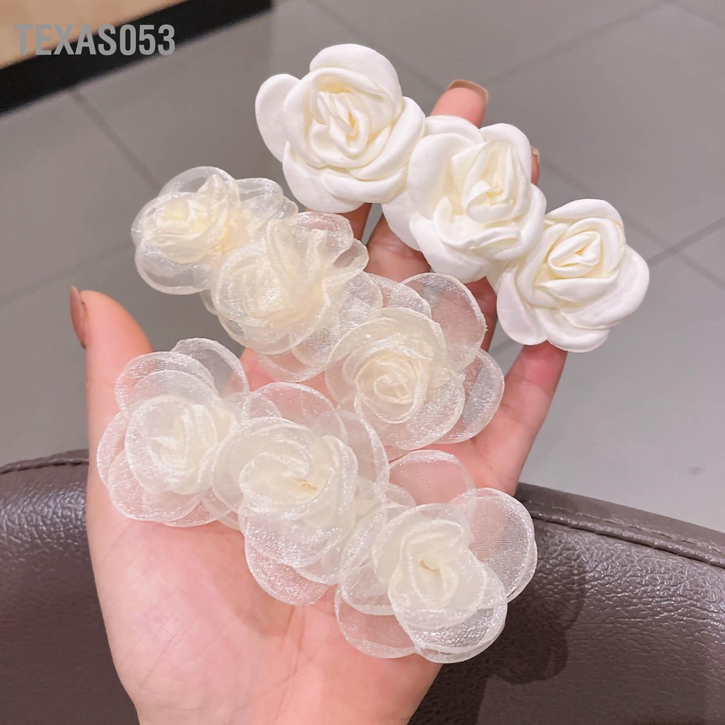 Texas053 Camellia Định hình Kẹp tóc Phụ nữ Cô gái Thanh lịch Tóc Barrette tinh tế cho Hẹn hò đi làm hàng ngày