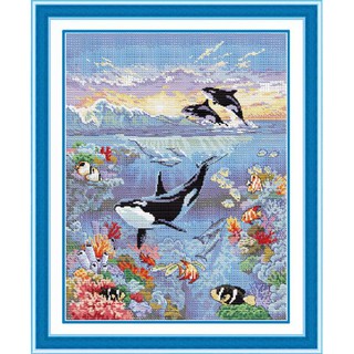 Tranh Thêu Chữ Thập (THÊU TOÀN BỘ) Sea World RY3526 (KHÁCH TỰ THÊU) KT:49X60CM
