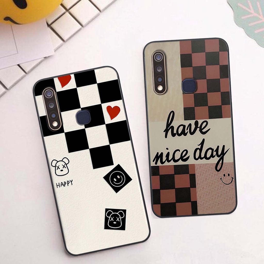 Ốp Vivo Y19 / U3 caro trái tim cá tính, thời trang siêu đẹp, siêu phong cách