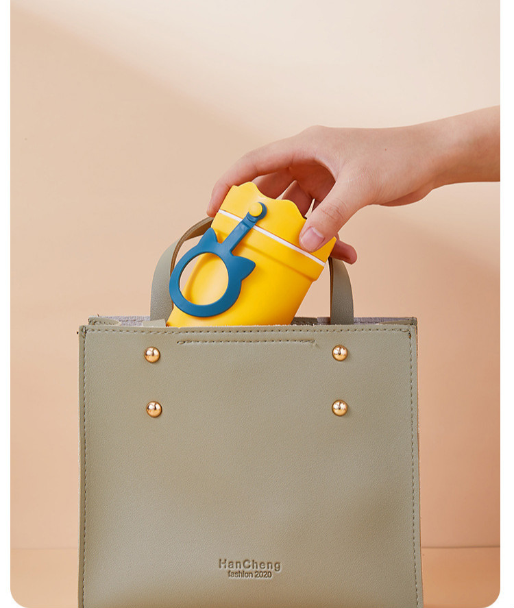 Bình đựng nước cách nhiệt chống nóng màu Macaron xinh xắn