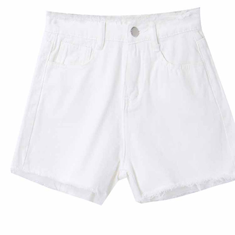Quần short IELGY  denim dáng chữ a lưng cao thời trang cho nữ