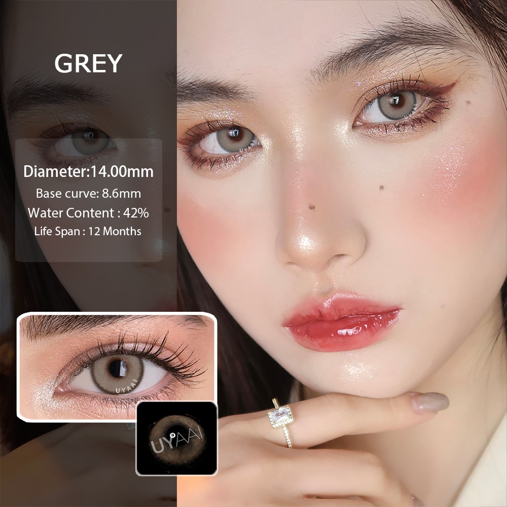 [Hàng mới về] Set 2 kính áp tròng UYAAI mềm mịn tự nhiên 0 độ