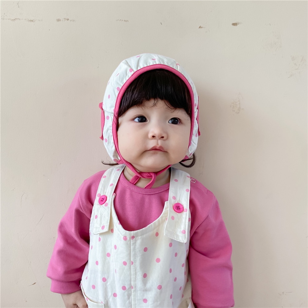 Mũ Không Tay Họa Tiết Chấm Bi Dễ Thương Thời Trang Thu Đông Cho Bé