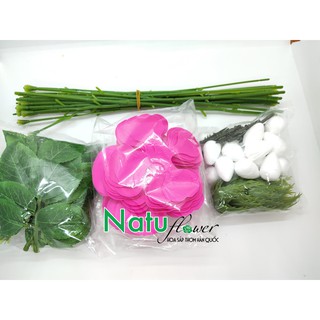 Bộ nguyên liệu làm 20 bông hoa sáp 4 lớp