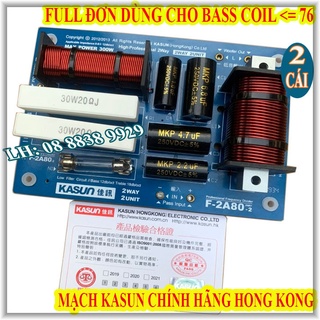 Cặp mạch phân tần 2 loa full đơn kasun chính hãng dùng cho 1 bass 1 treble - giá 2 mạch