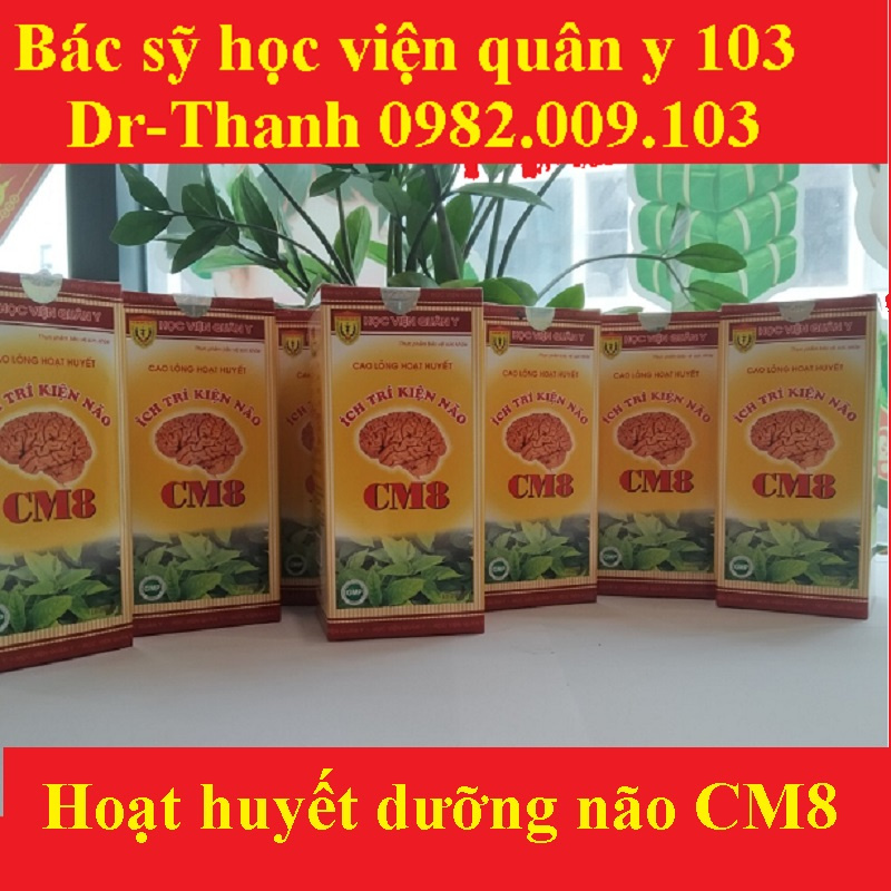 ích trí kiện não hoạt huyết dưỡng não CM8 (mất ngủ,suy giảm trí nhớ,thiếu minh mẫn,yếu mệt,nhất nhất)