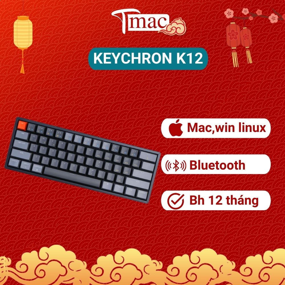 KEYCHRON K12 - Bàn phím cơ Keychron K12 bản nhôm , RGB, Hotswap